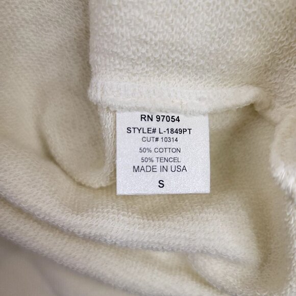 Lanston Women Porter Halter Pullover Draped open-back Sweatshirt Cream Small USA - Picture 4 of 5